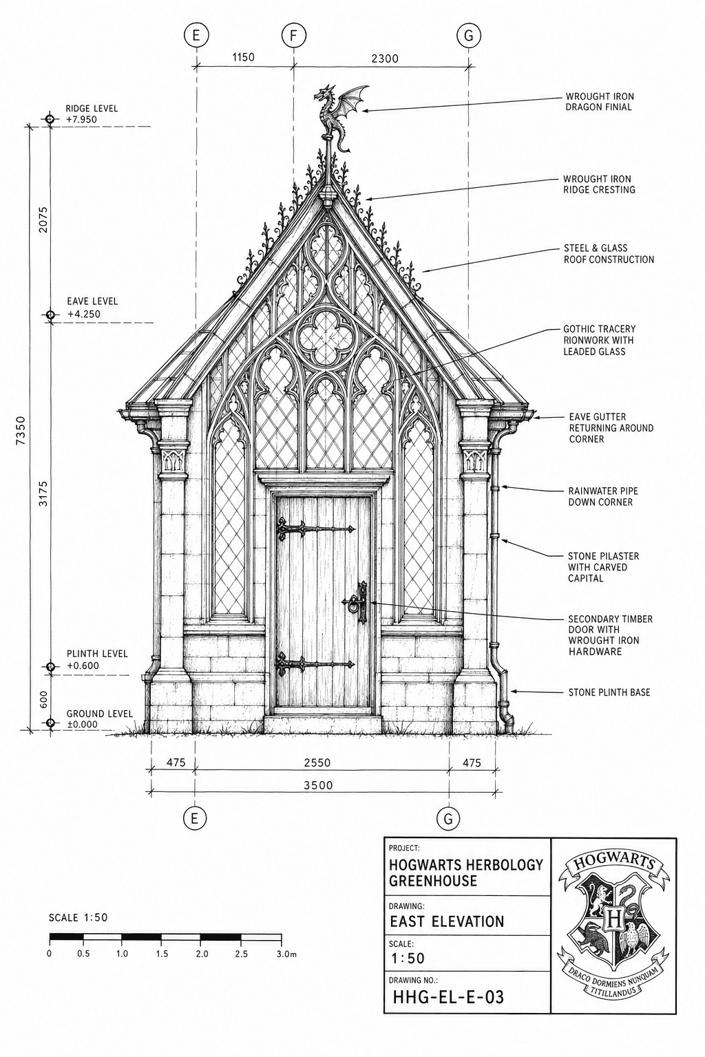 East elevation — HHG-EL-E-03