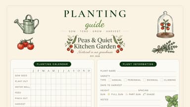A Printable Planting Guide